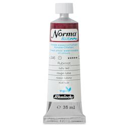 Schmincke Norma Blue Water-Mixable Oil Paint - Ruby Red, 35 ml, tube