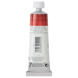 Schmincke Norma Blue Water-Mixable Oil Paint - Madder Red, 35 ml, back of the tube