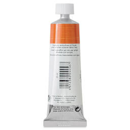 Schmincke Norma Blue Water-Mixable Oil Paint - Cadmium Orange Hue, 35 ml, back of the tube
