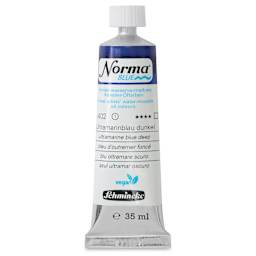 Schmincke Norma Blue Water-Mixable Oil Paint - Ultramarine Blue Deep, 35 ml, tube