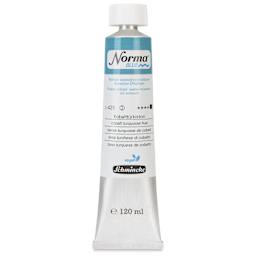 Schmincke Norma Blue Water-Mixable Oil Paint - Cobalt Turquoise Hue, 120 ml