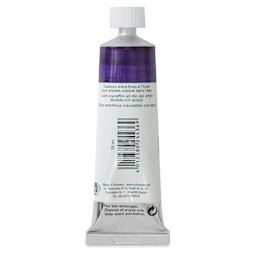 Schmincke Norma Blue Water-Mixable Oil Paint - Violet Dark, 35 ml, back of the tube