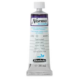 Schmincke Norma Blue Water-Mixable Oil Paint - Violet Dark, 35 ml, tube
