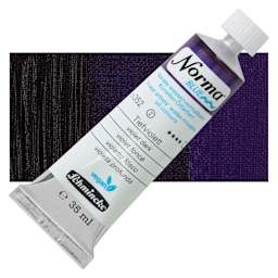 Schmincke Norma Blue Water-Mixable Oil Paint - Violet Dark, 35 ml tube and swatch