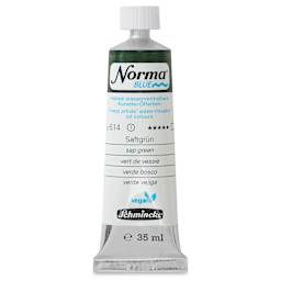 Schmincke Norma Blue Water-Mixable Oil Paint - Sap Green, 35 ml, tube