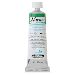Schmincke Norma Blue Water-Mixable Oil Paint - Permanent Green, 35 ml, tube