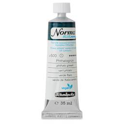 Schmincke Norma Blue Water-Mixable Oil Paint - Phthalo Green, 35 ml, tube