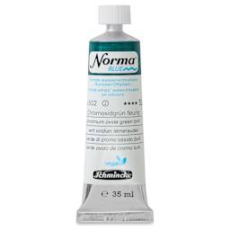 Schmincke Norma Blue Water-Mixable Oil Paint - Chromium Oxide Green Brilliant, 35 ml, tube