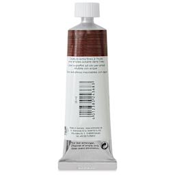 Schmincke Norma Blue Water-Mixable Oil Paint - Natural Burnt Sienna, 35 ml, back of the tube