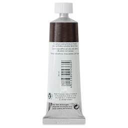 Schmincke Norma Blue Water-Mixable Oil Paint - Natural Burnt Umber, 35 ml, back of the tube