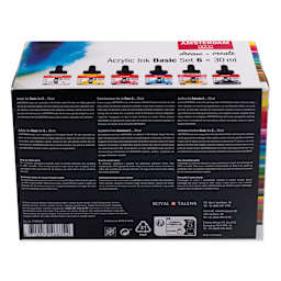 Amsterdam Acrylic Ink - Lettering, Set of 6 (bottom of packaging)