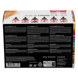 Amsterdam Acrylic Ink - Basic, Set of 6 (bottom of packaging)