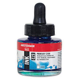 Amsterdam Acrylic Ink - Primary Cyan, 30 ml