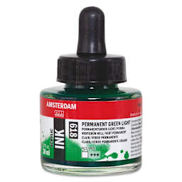 Amsterdam Acrylic Ink - Permanent Green Light, 30 ml