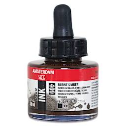 Amsterdam Acrylic Ink - Burnt Umber, 30 ml