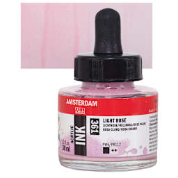 Amsterdam Acrylic Ink - Light Rose, 30 ml bottle and swatch