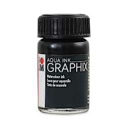 Marabu Graphix Aqua Ink - Black, 15 ml