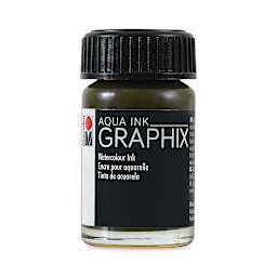 Marabu Graphix Aqua Ink - Dark Brown, 15 ml