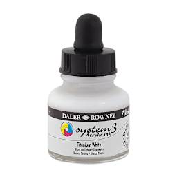 Daler-Rowney System3 Acrylic Ink - Titanium White, 1 oz