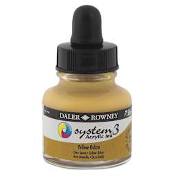Daler-Rowney System3 Acrylic Ink - Yellow Ochre, 1 oz