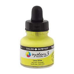 Daler-Rowney System3 Acrylic Ink - Lemon Yellow, 1 oz