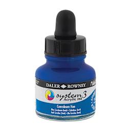 Daler-Rowney System3 Acrylic Ink - Coeruleum Blue Hue, 1 oz