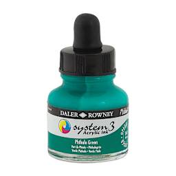 Daler-Rowney System3 Acrylic Ink - Phthalo Green, 1 oz