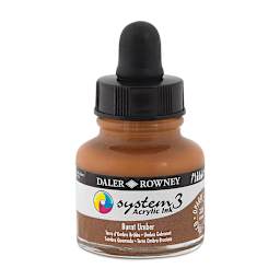 Daler-Rowney System3 Acrylic Ink - Burnt Umber, 1 oz