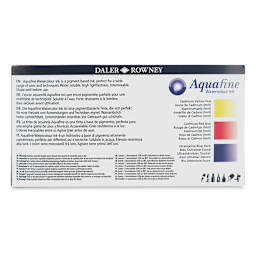 Daler-Rowney Aquafine Watercolour Inks - Starter Colors, Set of 3 (back of package)