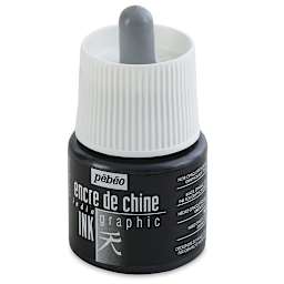 Pebeo Graphic India Ink - Front view of 45 ml Bottle
