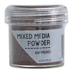 Ranger Mixed Media Powders - Front of Jar of Hammered Color Powder