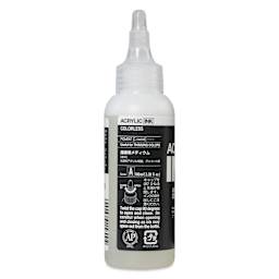 Holbein Acrylic Ink - Colorless Medium, 100 ml, back of the bottle