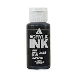 Holbein Acrylic Ink - Super Opaque Black, 30 ml