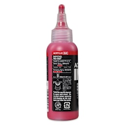 Holbein Acrylic Ink - Naphthol Red Deep, 100 ml, back