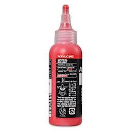 Holbein Acrylic Ink - Naphthol Red Light, 100 ml, back