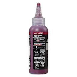 Holbein Acrylic Ink - Quinacridone Crimson, 100 ml, back