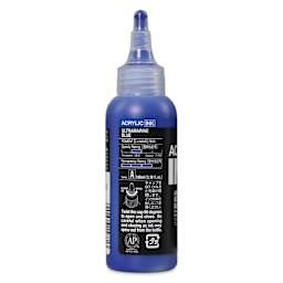 Holbein Acrylic Ink - Ultramarine Blue, 100 ml, back