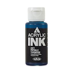 Holbein Acrylic Ink - Phthalo Turquoise, 30 ml