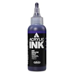 Holbein Acrylic Ink - Dioxazine Violet, 100 ml, front of the bottle