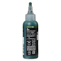 Holbein Acrylic Ink - Sap Green, 100 ml, back