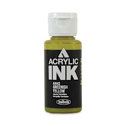 Holbein Acrylic Ink - Greenish Yellow, 30 ml
