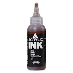 Holbein Acrylic Ink - Burn Umber, 100 ml, front of the bottle