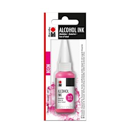 Alcohol Ink Neon Pink