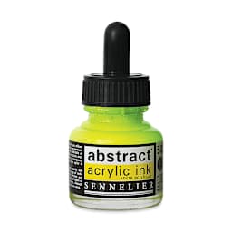 Sennelier Abstract Acrylic Ink - Fluorescent Yellow, 1 oz