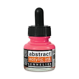 Sennelier Abstract Acrylic Ink - Fluorescent Orange, 1 oz