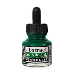 Sennelier Abstract Acrylic Ink - Permanent Green Light, 1 oz