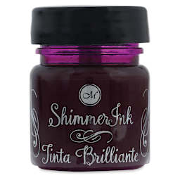 Manuscript Shimmer Inks - Front of 25 ml Frosted Berry bottle