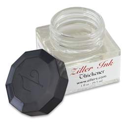 Ziller Ink Thickener - 1 oz jar with lid off