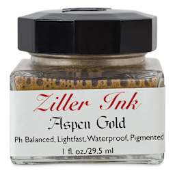 Ziller Ink - Aspen Gold, Metallic, 1 oz