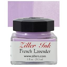 Ziller Ink - French Lavender, 1 oz bottle and swatch
